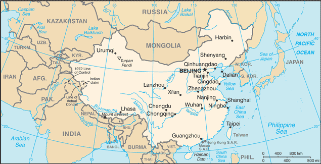 LandkarteReise land China Endurotouren Overcross mit dem Motorrad on Tour